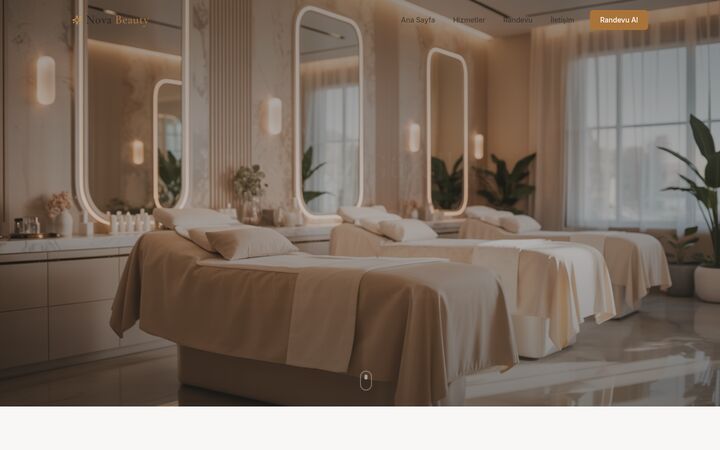Güzellik Salonu web sitesi ekran görüntüsü